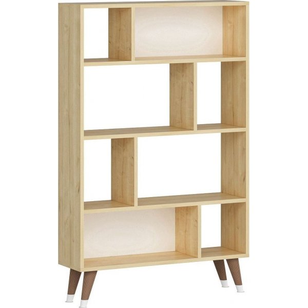 Harby kirjahylly - Valkoinen/tammi