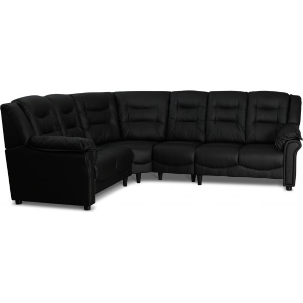 Peking-kulmasohva - Musta keinonahka